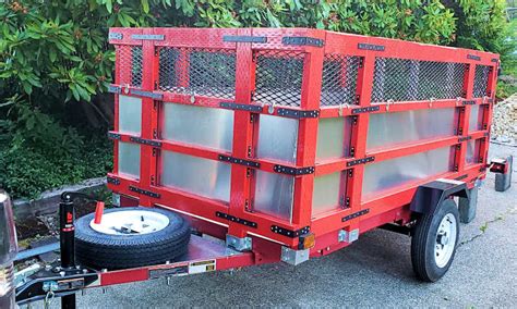 Strong 4' Gate with slam latch system and side handles - allows you to close the gate with one hand. . 4x6 utility trailer harbor freight